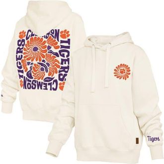 Pressbox Womens Pressbox Cream Clemson Tigers Elena Janise Hoodie at Nordstrom, Size Xx-Large