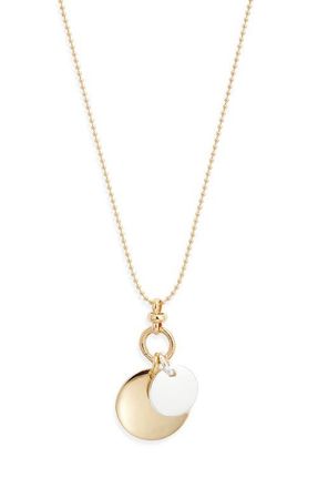 Nordstrom Demi Fine Double Orb Chain Necklace in 14K Gold- Sterling Plated at Nordstrom