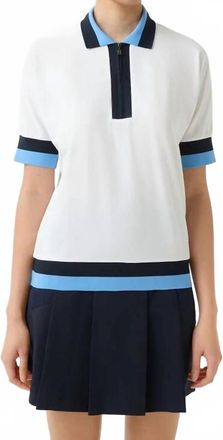 Bogner Andrina Polo Shirt In White/blue