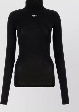 Off-white versatile long-sleeve viscose top