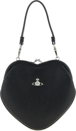 Vivienne Westwood Belle Heart Frame Purse - Dames - Clutches - Zwart - ONE Size - Katoen - Tassen