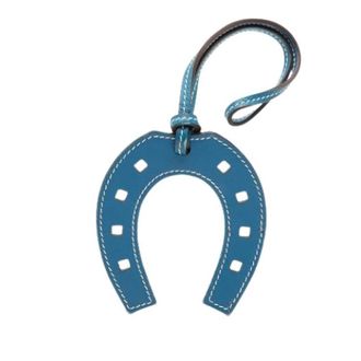 Herm&egrave;s Pre-owned Swift Bag Charm - Dames - Vintage Accessoires - Blauw - ONE Size - Leer - Vintage