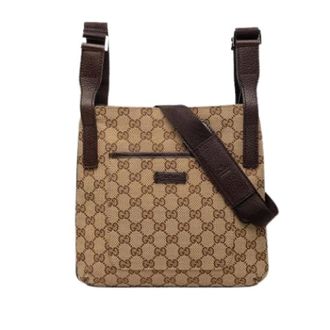 Gucci Pre-owned Cross Body Bags, female, Beige, Size: ONE SIZE Pre-owned Canvas Crossbody Bag