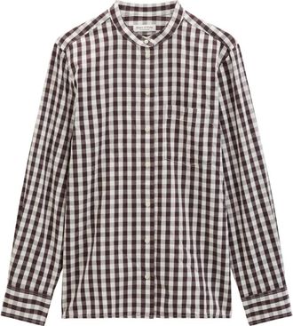 Marc O'Polo Camicetta con colletto alla coreana a quadri - - Blouses & Shirts - Donna - Multicolore - L
