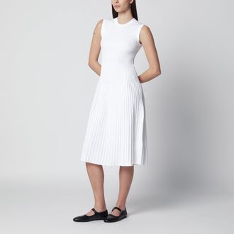 Max Mara Midi dress in white cr&ecirc;pe viscose