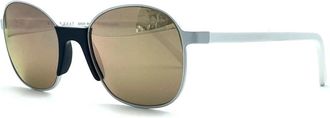 Andy Wolf White Heat Ronde Zonnebril - Dames - Zonnebrillen - Wit - ONE Size - Wol - Accessoires