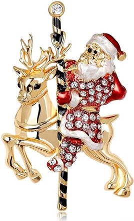 Generic 1 x Christmas Brooch, Rhinestones, Charm Jewelry, Fashion Jewelry, Suit, Scarf, Suit, Alloy, Scarf, Accessory, Scarf, Clip, Gift for Men and Women Att