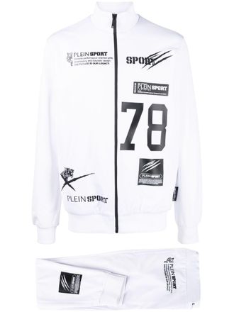 Plein Sport graphic-print cotton tracksuit set - men - Cotton - L - White