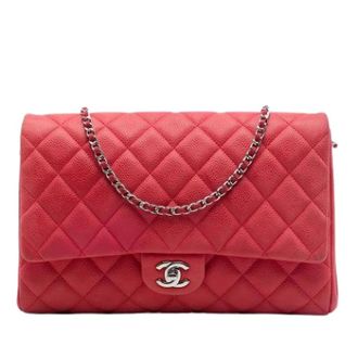 Chanel Pre-owned Vintage Flap Shoulder Bag - Dames - Pre-owned - Rood - Maat: ONE Size Leer