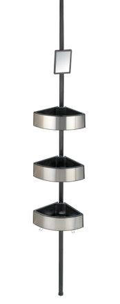WENKO Rinconera De Ducha Telescopica Premium Big Black