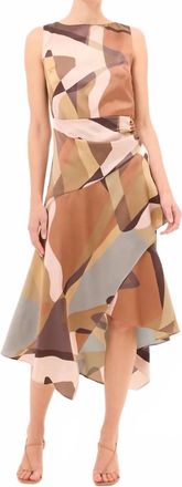 Misa Alodia Dress In Desert Abstract