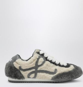 Loewe Gray/cream Ballet Runner 2.0 sneakers in shearling