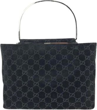 Gucci Borsa in camoscio GG Pre-owned - - Pre-owned - Donna - Nero - ONE SIZE