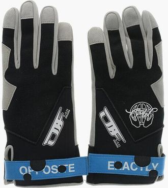 Off-white SEASONAL Suede And Fabric Gloves EXACT OPP With Hook-And-Loo size One
