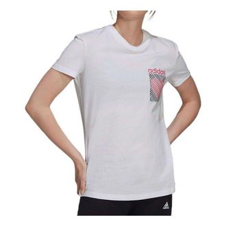 adidas (WMNS) adidas Heart Graphic T-Shirt Asia Sizing White H14681