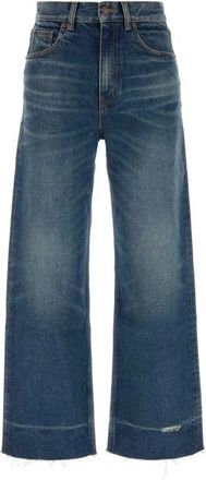 Chlo&eacute; Wide Jeans - Dames - Loose Fit Jeans - Blauw - W27 - Jeans