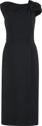 Givenchy Gedrapeerde kokerjurk in cr&ecirc;pe cady - Dames - Casual kleedjes - Zwart - S - Leer - Kleedjes