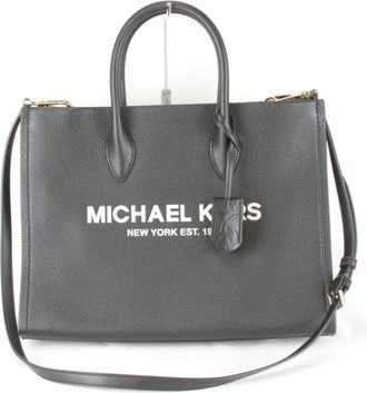 Michael Kors Black Leather Tote Bag (Pre-Owned)