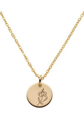 Made by Mary February Birth Flower Necklace in Gold Filled at Nordstrom, Size Medium