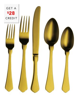 Mepra 5Pc Flatware Set With $28 Credit