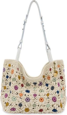 The Sak Los Feliz Medium Crochet Tote Bag in Natural Multi Flowers at Nordstrom