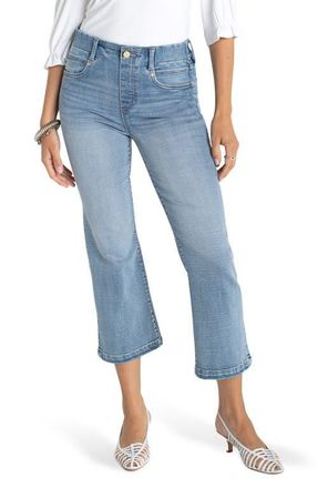 Liverpool L.A. Gia Glider Tulip Hem Pull-On High Waist Crop Flare Jeans in Bryce Canyon at Nordstrom, Size 16