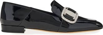 Ferragamo Womens Vara Chain Loafers In Black