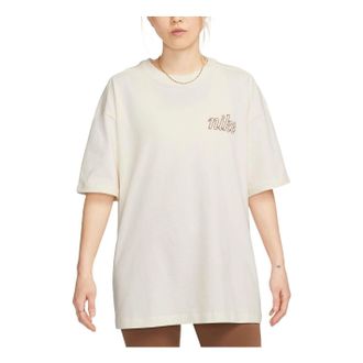 Nike (WMNS) Nike Sportswear Bear Graphic Oversized T-shirt Asia Sizing Pale Ivory FQ6010-110