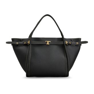 Tod's Tods, Tote Bags, female, Black, Size: ONE SIZE Shopping Bag Small