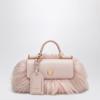 Dolce & Gabbana My Sicily mini handbag in kidassia and calfskin, powder