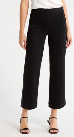 Frank & Eileen Westport Ankle Wide Leg Pants in Black Tuxedo at Nordstrom, Size 00