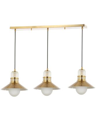Jonathan Y Designs Jonathan Y Colin 3-Light 35In Adjustable Retro Hurricane Triple Led Pendant