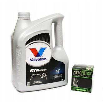 OEM Aceite Valvoline Synpower 10w40 4l + Filtro Hiflo Hf204 Yamaha Honda Kawasaki