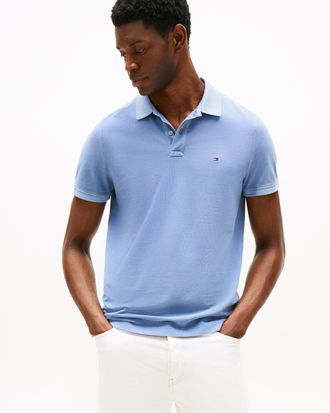 Tommy Hilfiger Mens Regular Fit Polo in Light Blue Cotton - Size X-Large