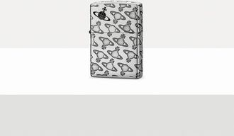 Vivienne Westwood Zippo Orb Metal Lighter Brass Zippo Orb Meta Silver Unisex