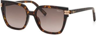 Chopard Sch432S 0743 Sunglasses - female - Chopard - Sunglasses - Brown - 55 MM - Accessories
