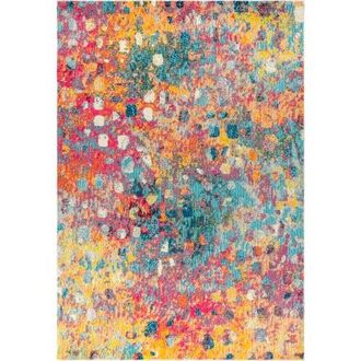 Jonathan Y Designs Contemporary POP Modern Abstract Area Rug in Multi/yellow at Nordstrom, Size 2Ft 0In X 8Ft 0In