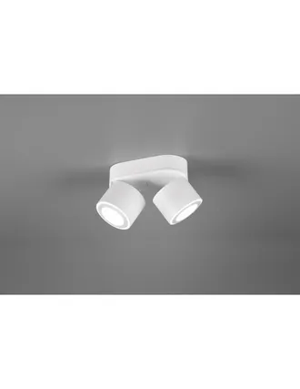 Trio Plafone 2 Spot Led L18 Cm Taurus Bianco Trio Iluminaci&oacute;n