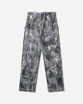 Roa Men s Wrangler Washed Pattern Denim Cargo Pants Owl Dark Camo