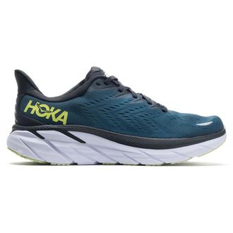 Hoka One One Hoka Clifton 8 Textile Mens Lace Up Trainers - Blue Coral Butterfly - Size:UK 10.5