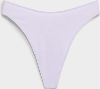 Miiyu Womens Solid high-cut essential thong Organic cotton