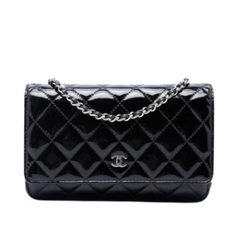 Chanel Pre-owned Wallet on Chain - Dames - Pre-owned - Zwart - Maat: ONE Size Leer