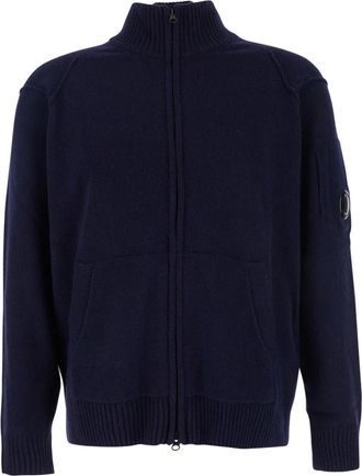 C.P. Company Lamswol Vest Gebreide Jassen - Heren - Vesten - Blauw - XL - Wol - Truien & Vesten