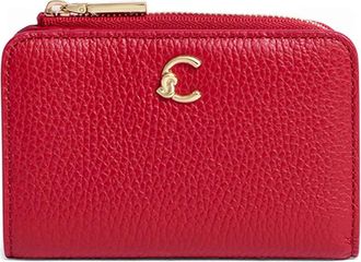 Coccinelle Portafoglio con placca logo - Rosso