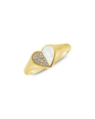 Sabrina Designs 14K 0.06 Ct. Tw. Diamond & Pearl Ring
