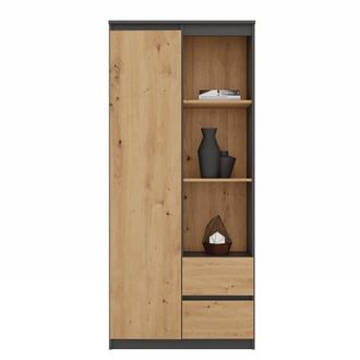 Topeshop Topeshop - Livorno - Librer&iacute;a 1 Puerta + 2 Cajones Escritorio Dormitorio - 180x80x35 - Mueble De Almacenaje