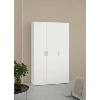Dmora Armario 3 Puertas Isabelle, Muebles De Dormitorio, Vestidor, Armario De Ropa, 118x50 H201 Cm, Blanco - Dmora