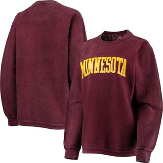 Pressbox Womens Pressbox Maroon Minnesota Golden Gophers Comfy Cord Vintage Wash Basic Arch Pullover Sweatshirt at Nordstrom, Size Xx-Large