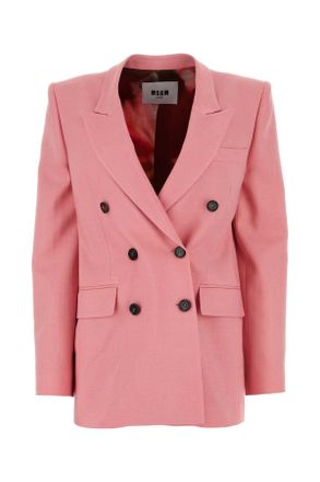 ジャケット MSGM Black stretch polyester blend blazer MSGM Black Stretch Polyester Blend Blazer for Women Online