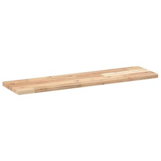 Berkfield Home Compact Floating Shelves 3 pcs 80x20x2 cm Untreated Solid Wood Acacia in Brown | Size: 80 x 20 x 2 cm